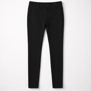 Banana Republic Black Martin Fit Stretch Chino Trouser Long Pants Zip Pocket 12